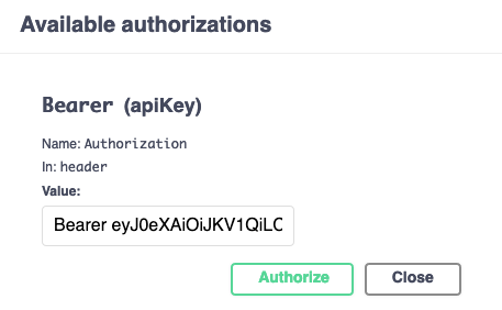 Password Authentication with Bearer Token